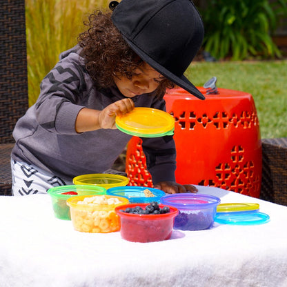 Nuby 6-Piece Stackable Snack & Storage Bowls with Lids, 300ml Capacity