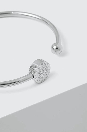 Elegant Tommy Hilfiger Stainless Steel Crystal Bangle for Women