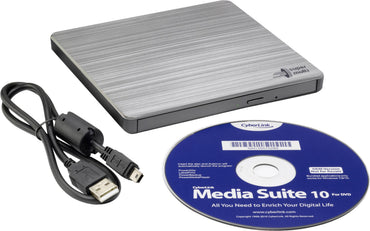 HL Data Storage GP60 External DVD Writer USB 2.0 Slimline Silver Retail