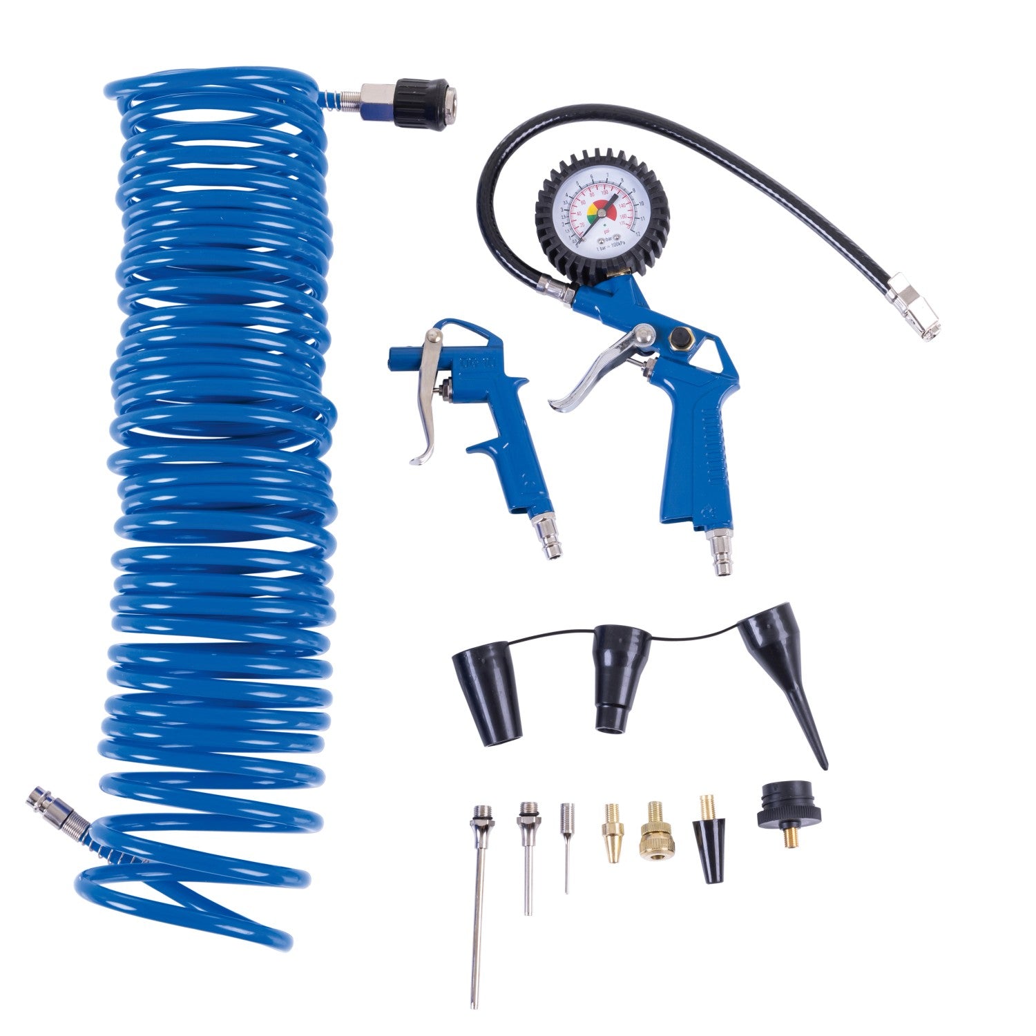 Scheppach 14-Piece Compressor Accessory Set with Tire Inflator & Blow Gun