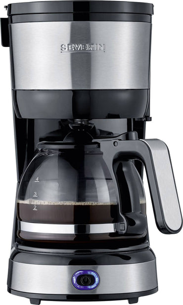 Severin KA 4808 Compact Drip Coffee Maker, Black, 4-Cup Capacity