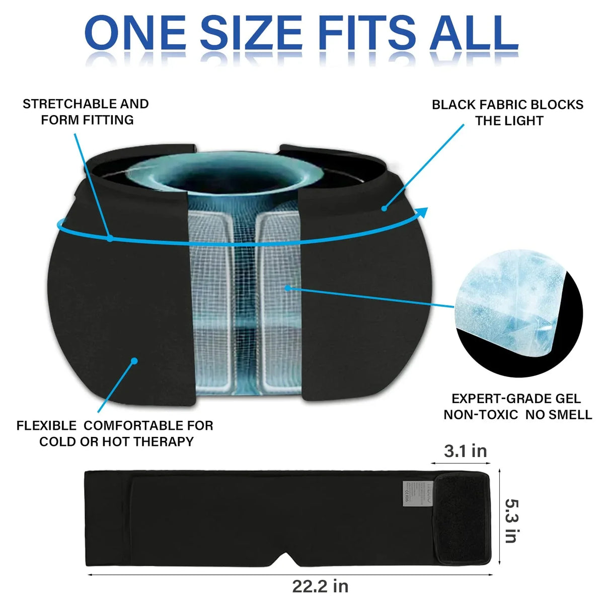 Reusable Ice Head Wrap for Migraine Relief: Flexible Cold Compression Therapy - Gomix Brands Outlet