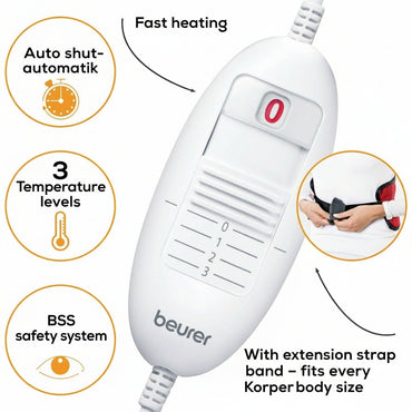 Beurer HK 55 Easyfix 100W Red Heated Cushion: Multi-Purpose, Washable, 3 Temp Levels