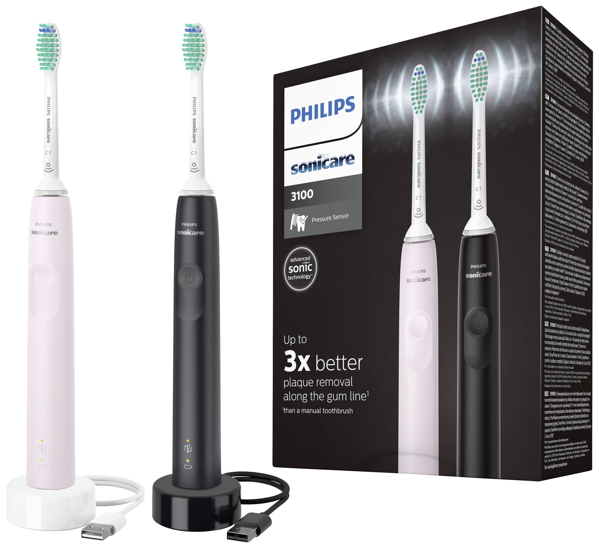 Philips Sonicare 3100 Series Electric Toothbrush for Advanced Plaque Removal