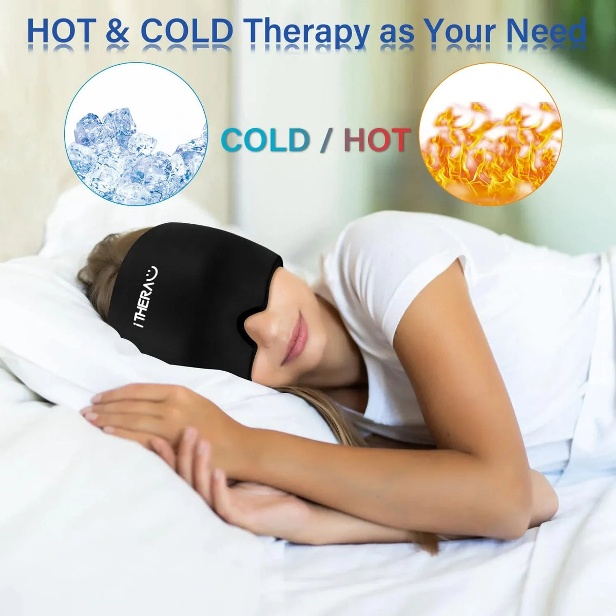 Reusable Ice Head Wrap for Migraine Relief: Flexible Cold Compression Therapy - Gomix Brands Outlet