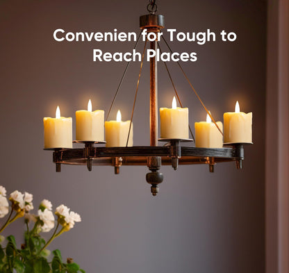 Homemory 5.1x5.1cm Timer Remote Flickering Flameless Votive Candles 6-Pack