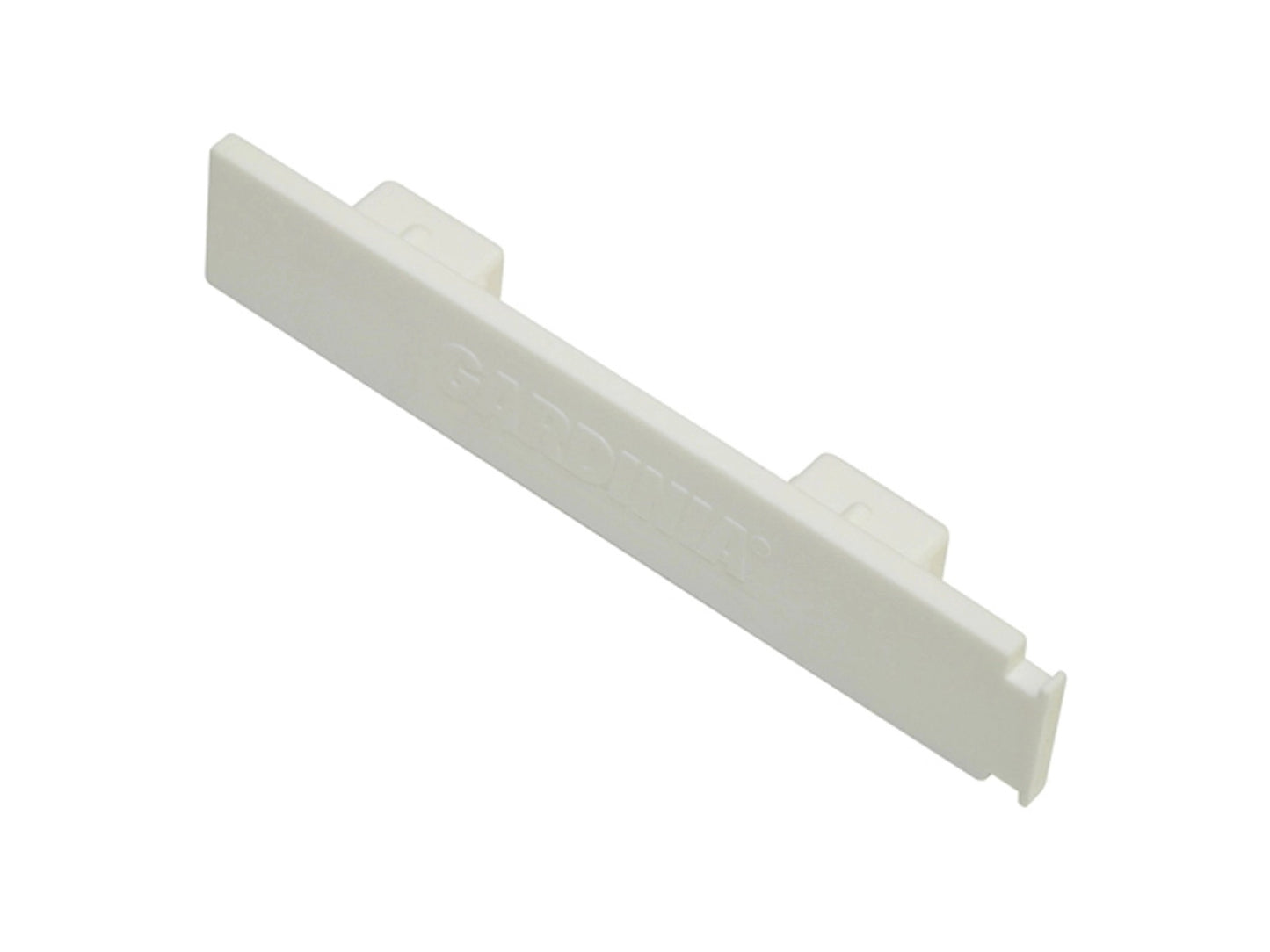 Gardinia GE3 3-Track White Curtain Rail End Caps - Durable Plastic 2-Pack