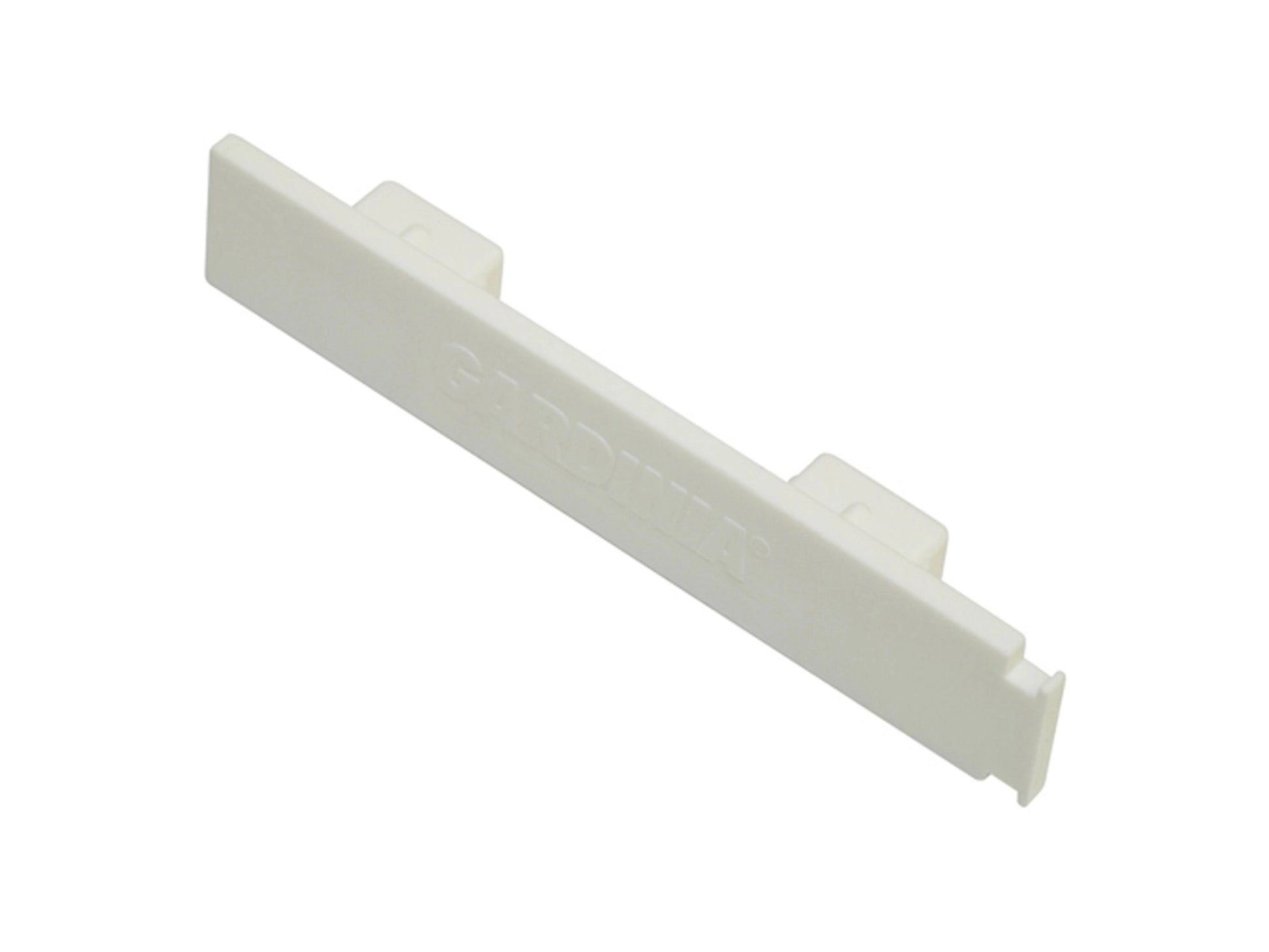 Gardinia GE3 3-Track White Curtain Rail End Caps - Durable Plastic 2-Pack