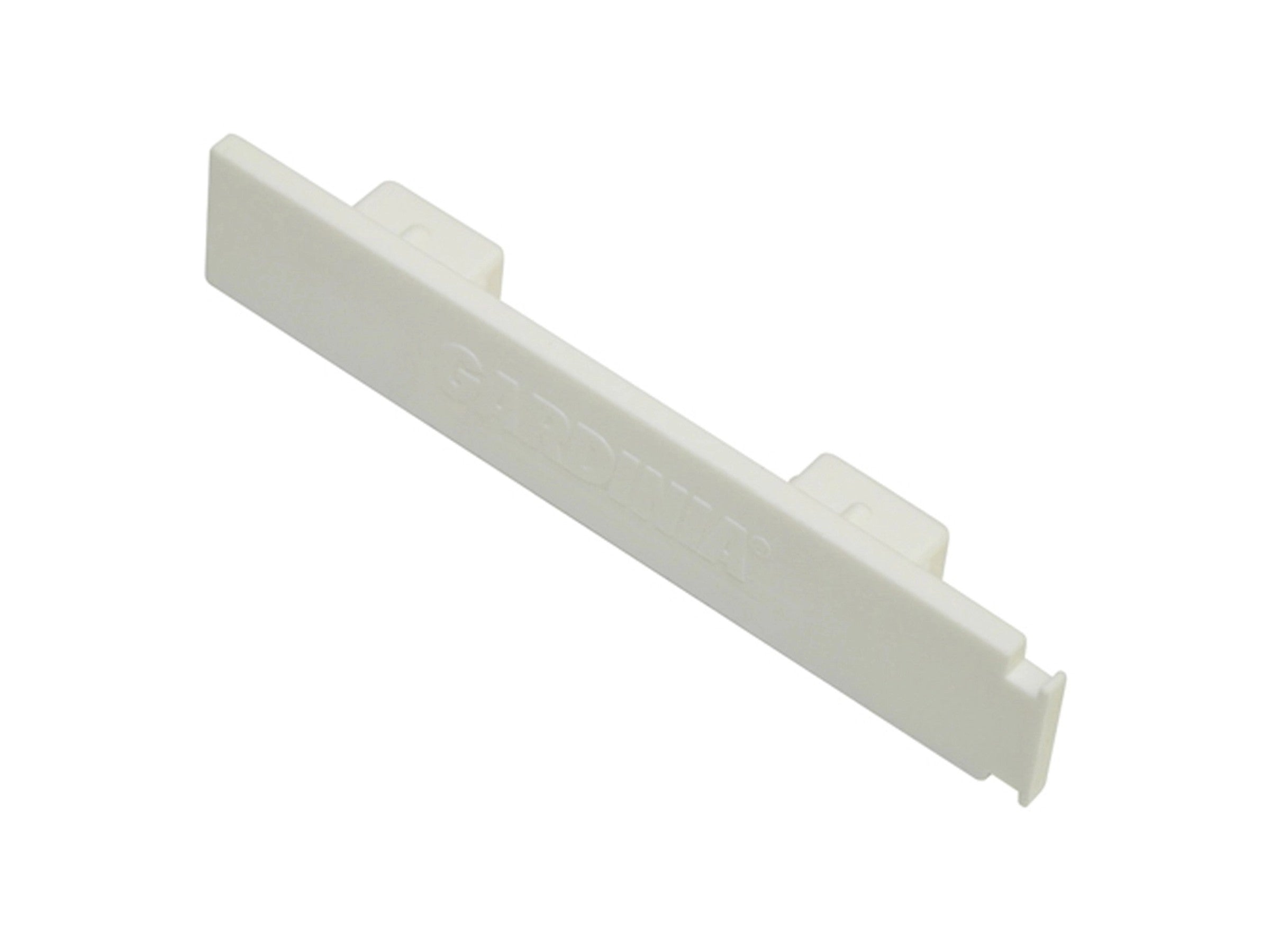 Gardinia GE3 3-Track White Curtain Rail End Caps - Durable Plastic 2-Pack