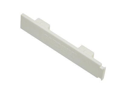 Gardinia GE3 3-Track White Curtain Rail End Caps - Durable Plastic 2-Pack