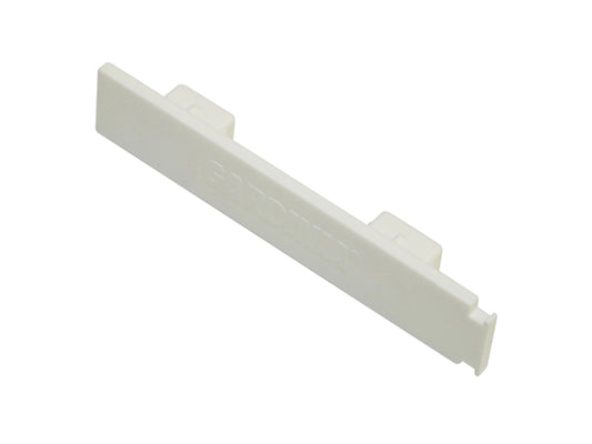 Gardinia GE3 3-Track White Curtain Rail End Caps - Durable Plastic 2-Pack