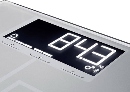 Soehnle Smart Digital Body Analysis Bathroom Scale with Bluetooth, High Capacity, Grey