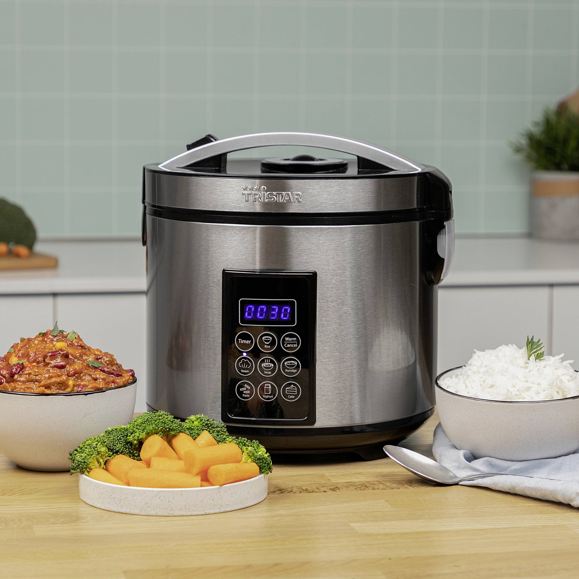 Tristar RK-6138 Steam Cooker 2.2L Digital Display