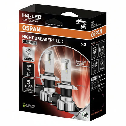 Osram Night Breaker LED H4 Smart 12V Car Headlight Bulbs