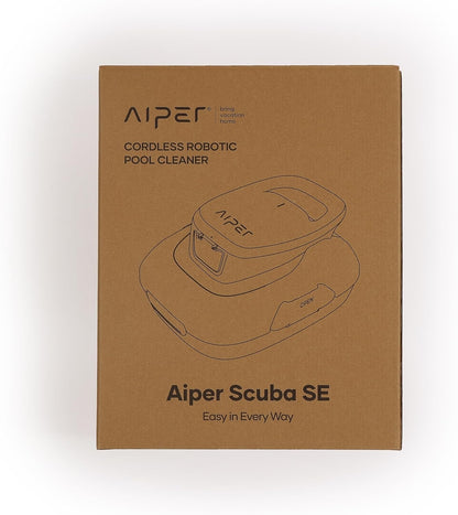 Aiper Scuba SE White Cordless Robotic Pool Cleaner: Efficient Hydrodynamic Design, Auto-Parking