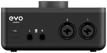 Audient EVO 4 USB Audio Interface with Smartgain, 2-in/2-out for Podcasting Streaming