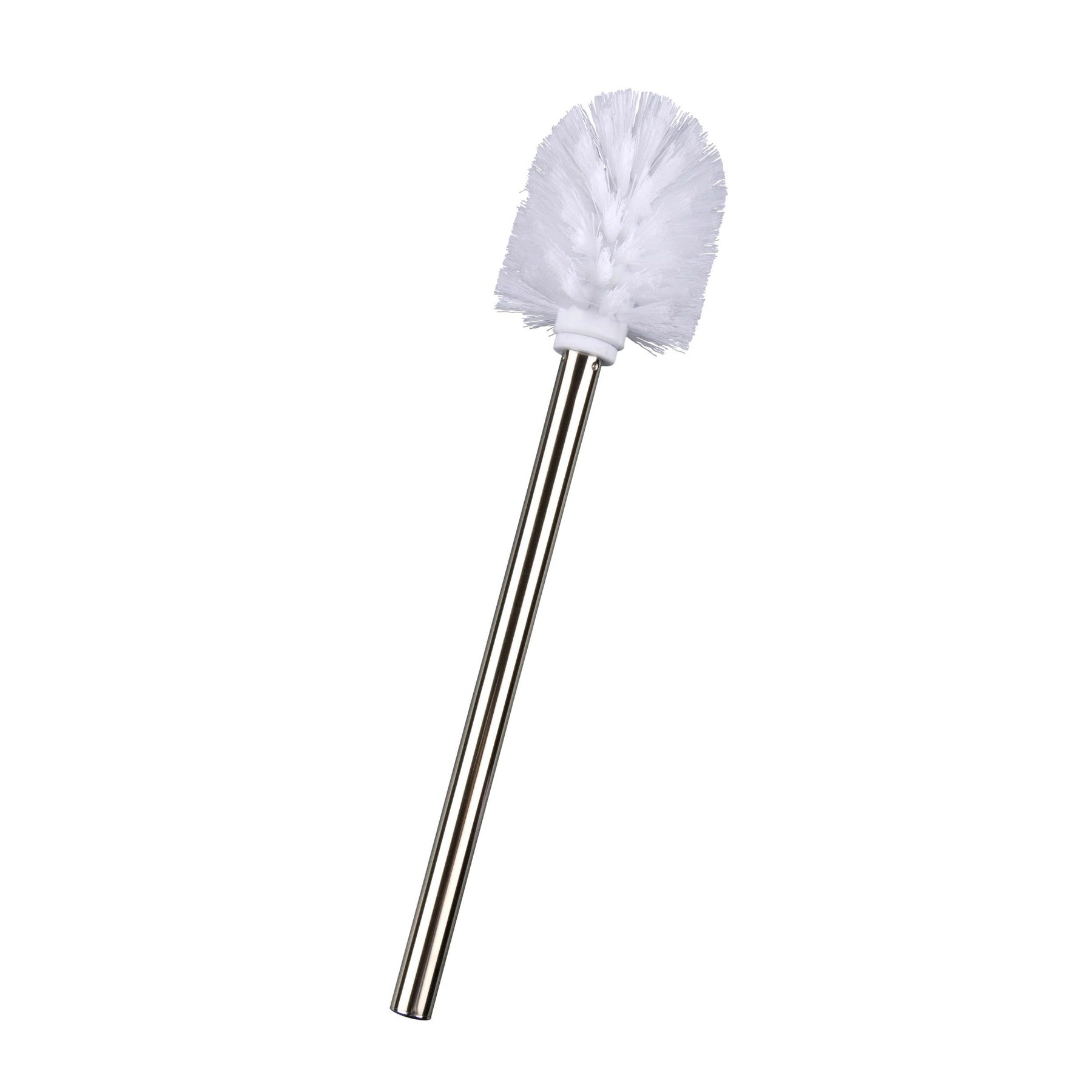 Wenko Stainless Steel Toilet Brush Replacement Head, Rust-Free, White Bristles