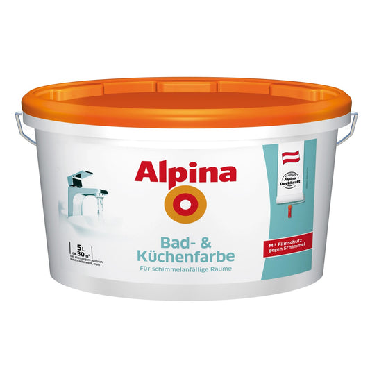 Alpina Bathroom And Kitchen Paint White 5 L Matt