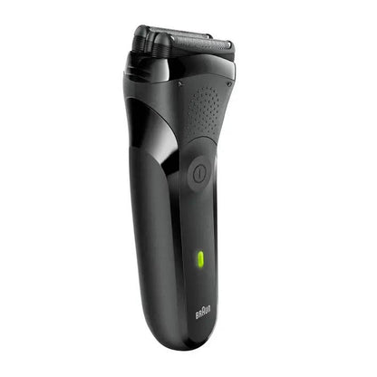 Braun Series 300s Foil Shaver: Waterproof, Rechargeable, Black/Green for Perfect Shaves