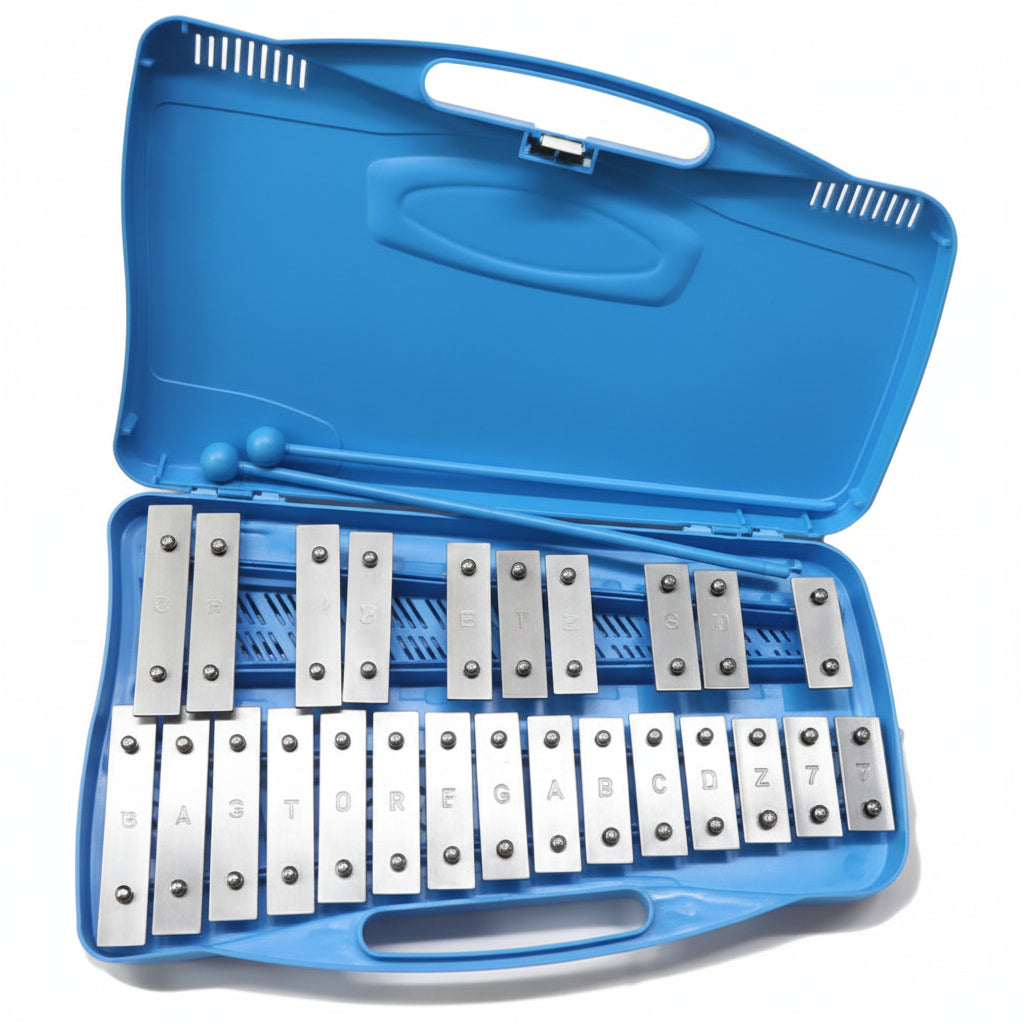 GEWA Chrome 25-Note Glockenspiel Metal Xylophone for Musicians