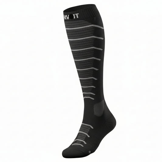 CRIVIT Wool Knee-High Socks black with light grey