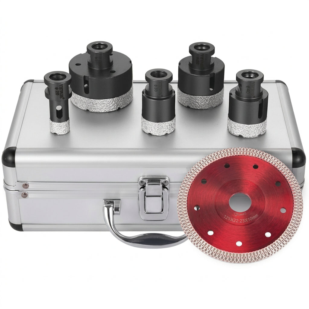 VEVOR 5‑Piece Diamond Hole Saw Kit 20‑68mm for Tile