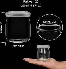Small Glass Jar with White Lid (100ml - 180ml) (6 pcs)