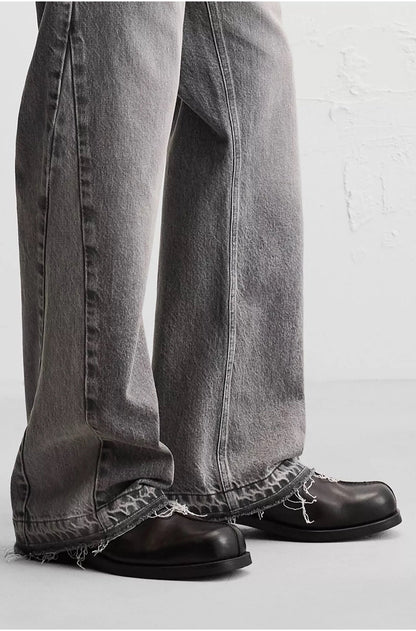 Zara Grey Flare Fit Jeans with Five Pocket Design