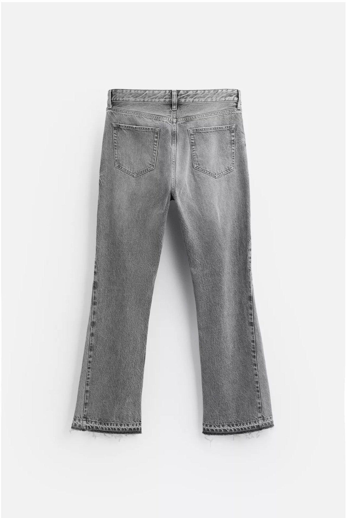 Zara Grey Flare Fit Jeans with Five Pocket Design