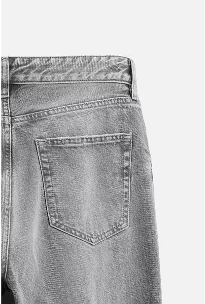 Zara Grey Flare Fit Jeans with Five Pocket Design