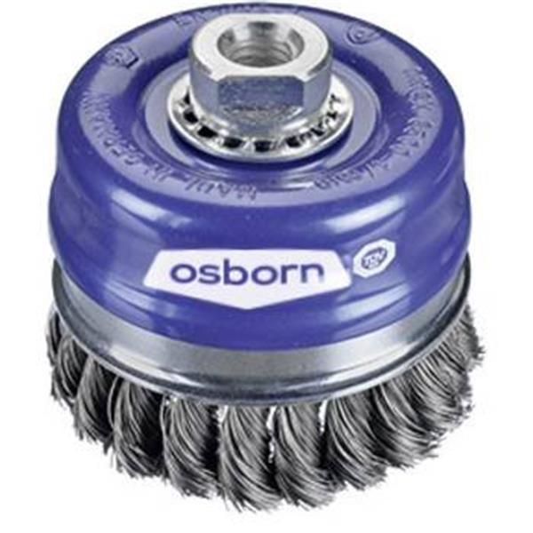 Osborn Superior 80mm M14 Braided Steel Wire Cup Brush for Grinders