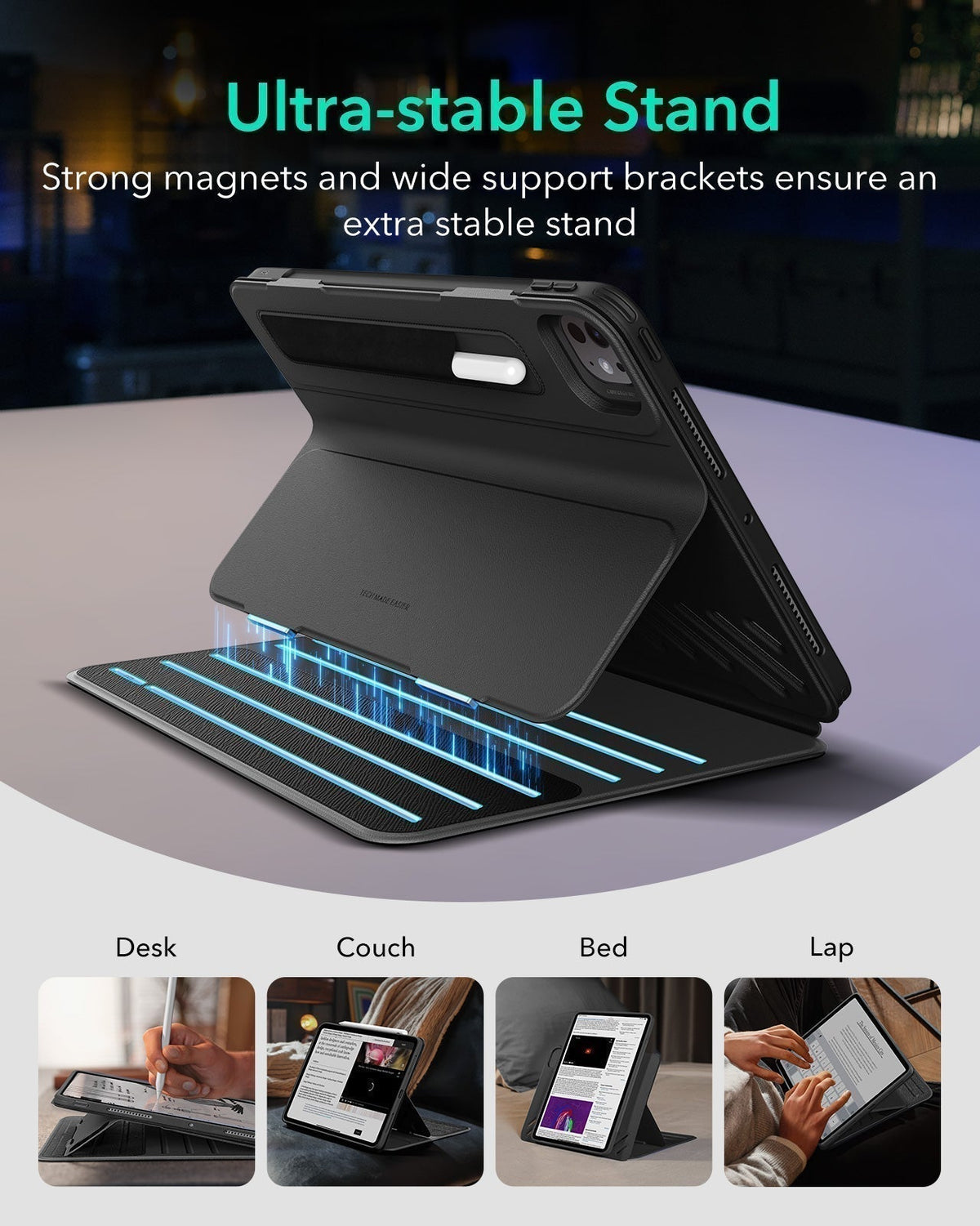 ESR Shift Magnetic Case for iPad Pro 11" (2024) Black