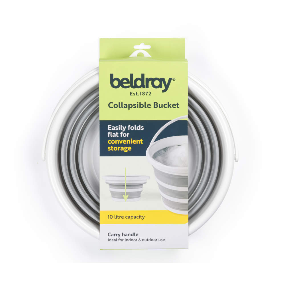 Beldray 10-Liter Collapsible Bucket: Portable, Space-Saving, Foldable for Home & Outdoors