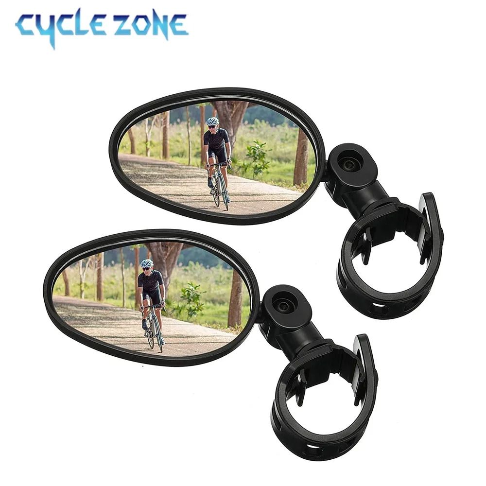 Universal 360° Rotatable Bicycle Rearview Mirrors (Pair) for Enhanced Cycling Safety