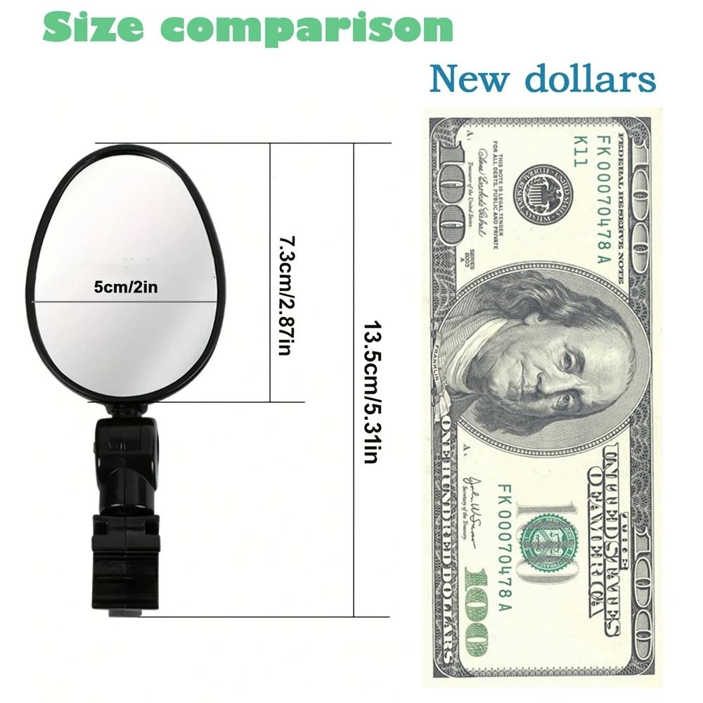 Universal 360° Rotatable Bicycle Rearview Mirrors (Pair) for Enhanced Cycling Safety