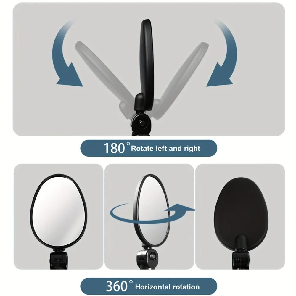 Universal 360° Rotatable Bicycle Rearview Mirrors (Pair) for Enhanced Cycling Safety