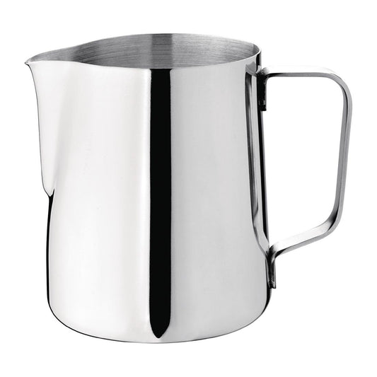 Olympia 12oz Stainless Steel Milk Jug: Perfect Frothing & Latte Art