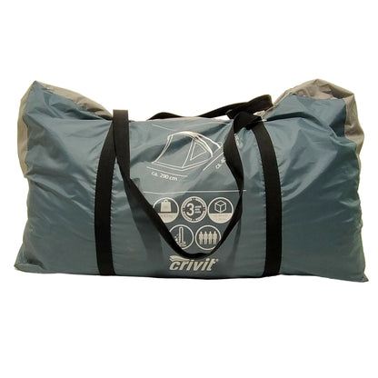 Crivit Durable 4-Person Family Camping Tent with Inner Tent & Sealed Seams