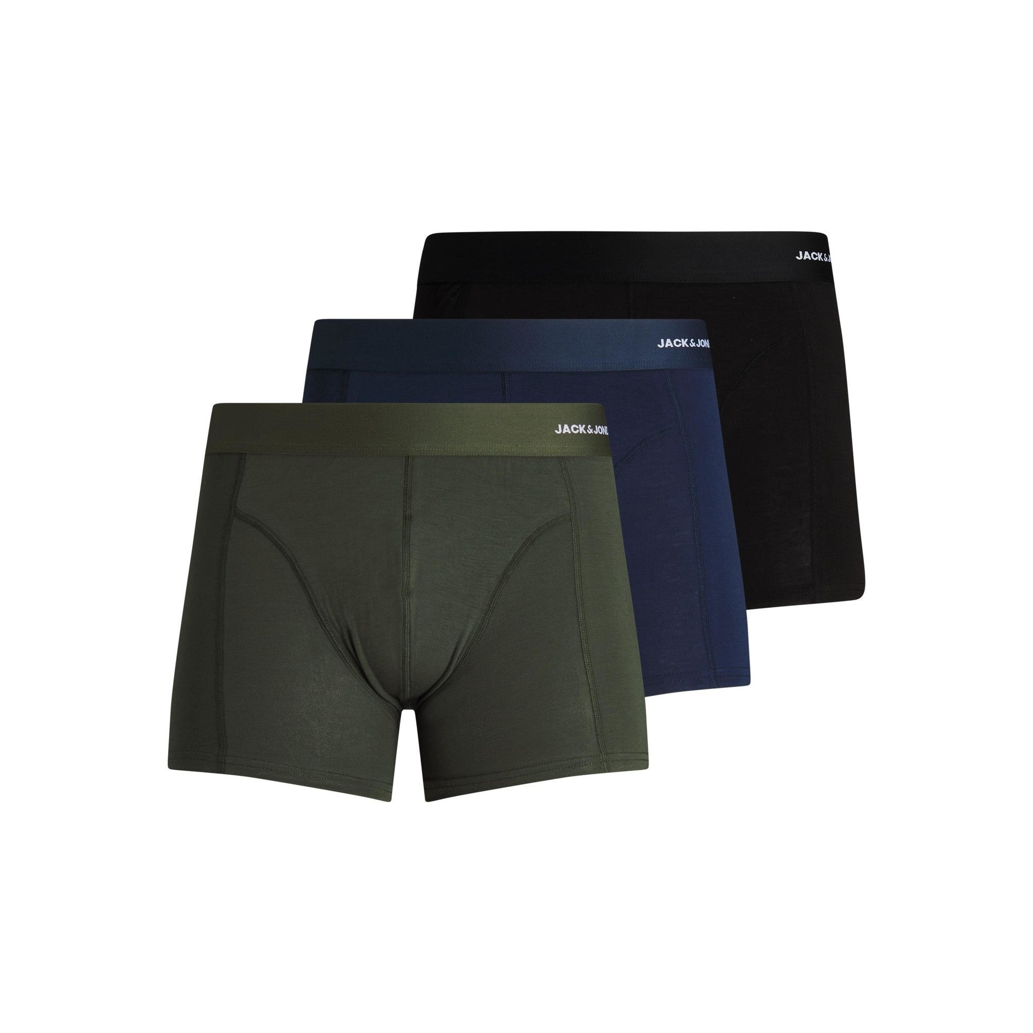 Jack & Jones Men's Bamboo Blend Boxer Trunks 3-Pack – Ultimate Comfort & Fit