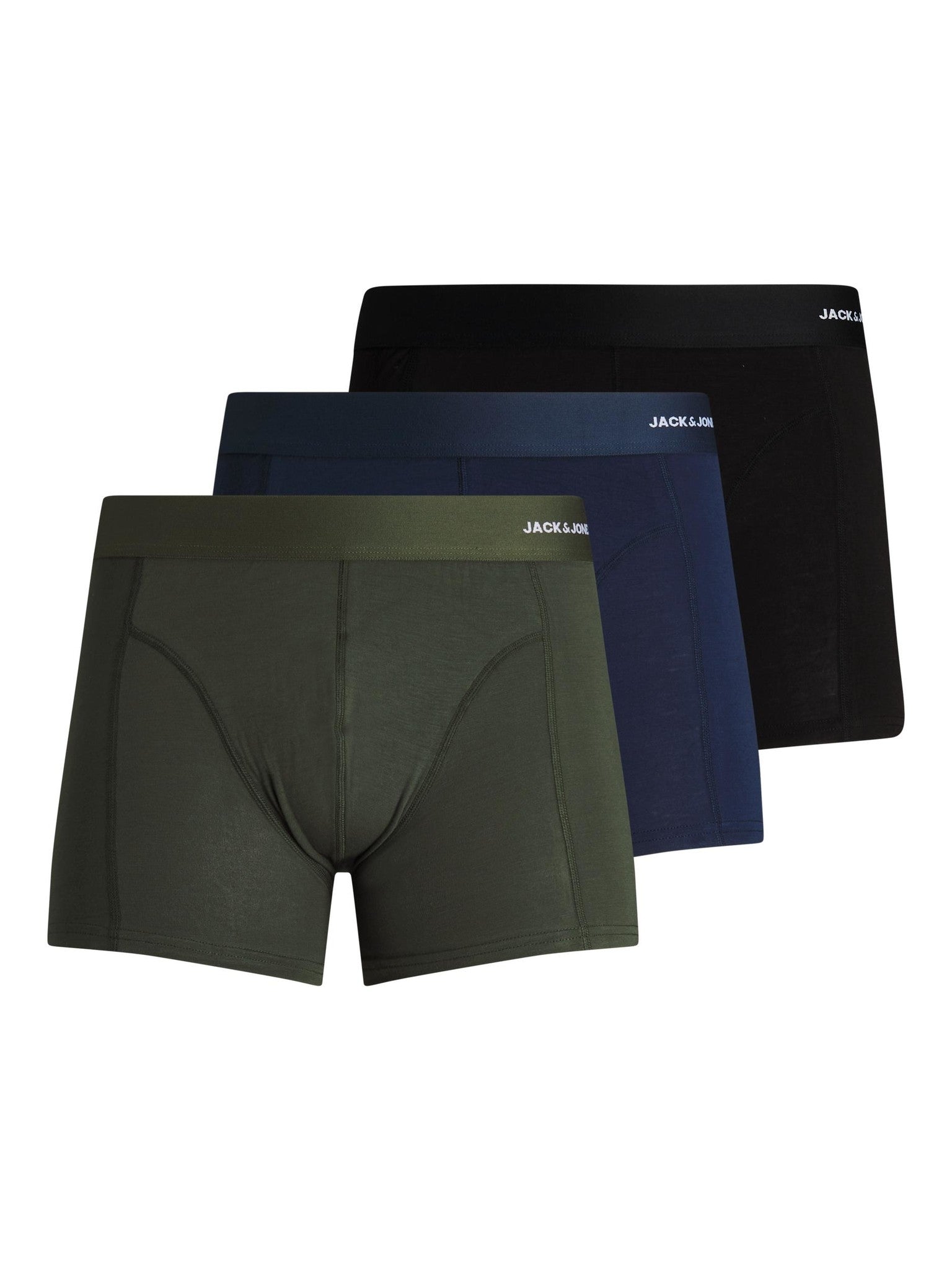 Jack & Jones Men's Bamboo Blend Boxer Trunks 3-Pack – Ultimate Comfort & Fit