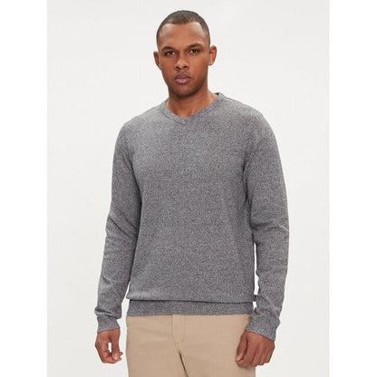 Jack & Jones Men's Classic Basic Fit Blue Crew Neck Long Sleeve Knit Sweater