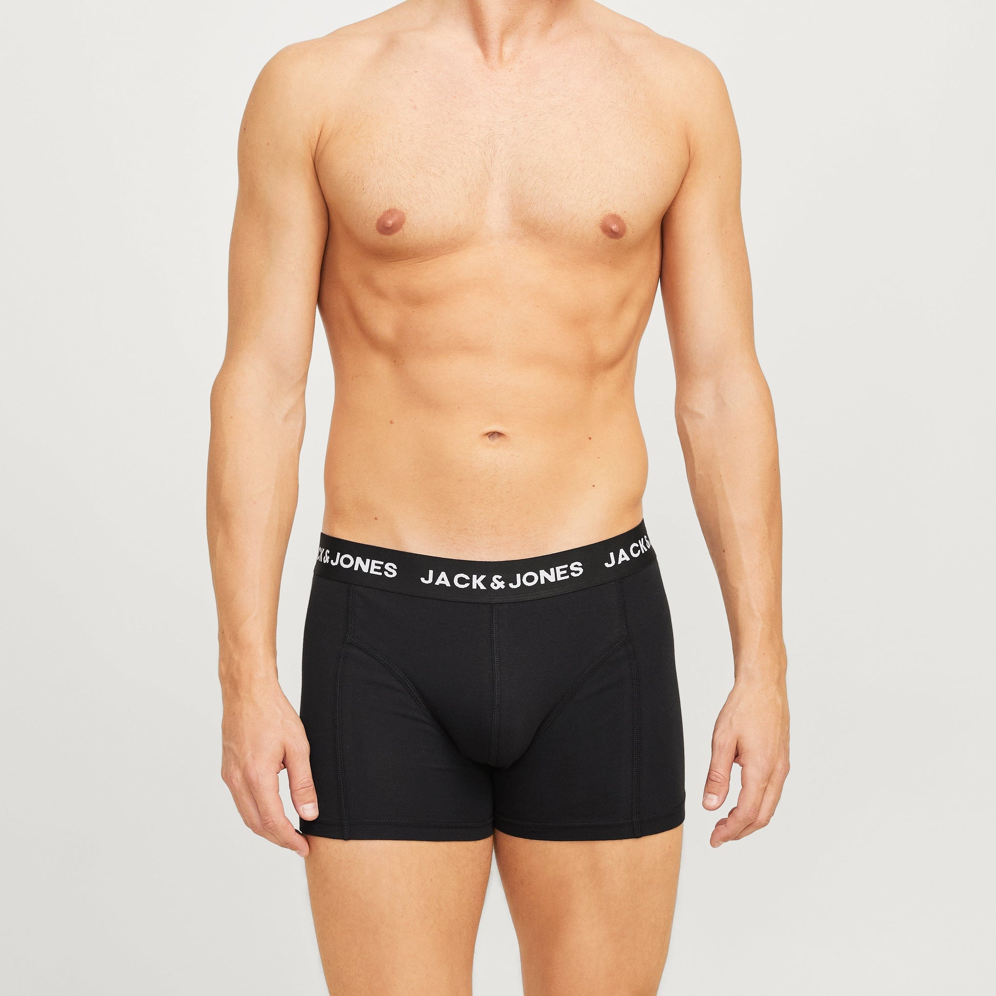 Jack & Jones Men's 8-Pack Cotton Stretch Trunks - Black Everyday Comfort