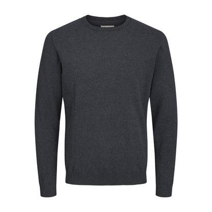 Men's Soft Organic Cotton Crew Neck Knitted Pullover Sweater by Jack & Jones