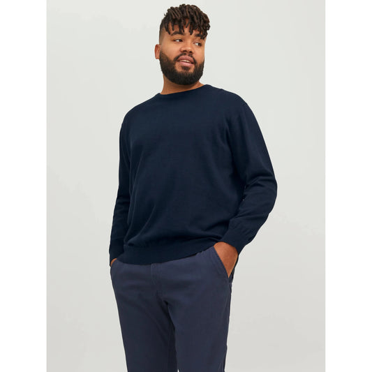 Men's Plus Size Organic Cotton Crewneck Knit Sweater - Standard Fit