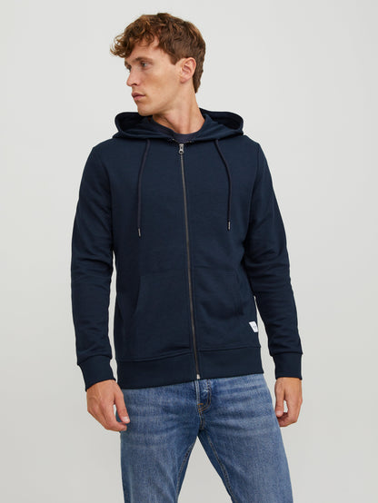 Men's Essential Regular Fit Full-Zip Hoodie – Soft Brushed Fleece Comfort