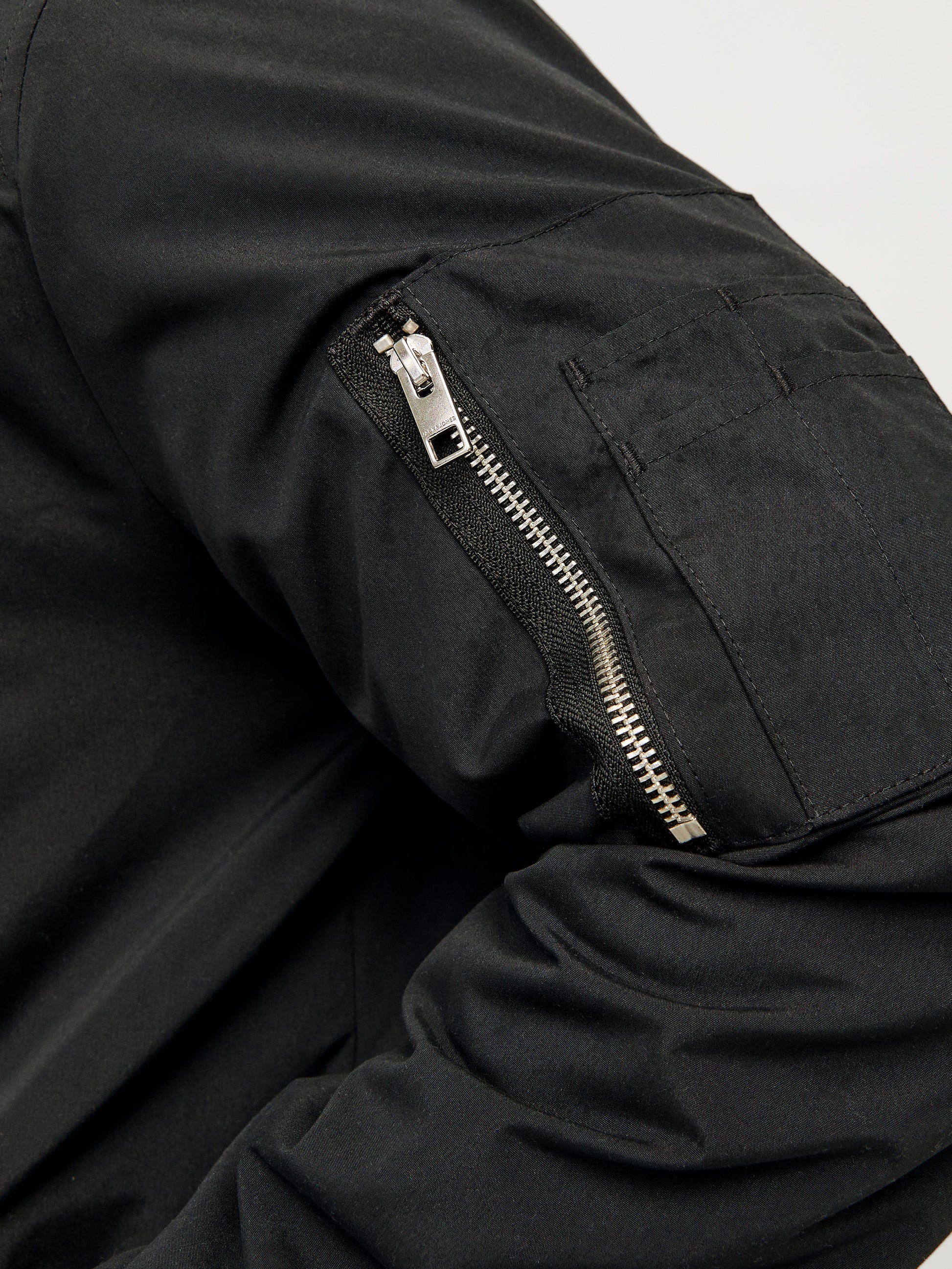 Men's Plus Size Bomber Jacket with Baseball Collar & Ribbed Cuffs