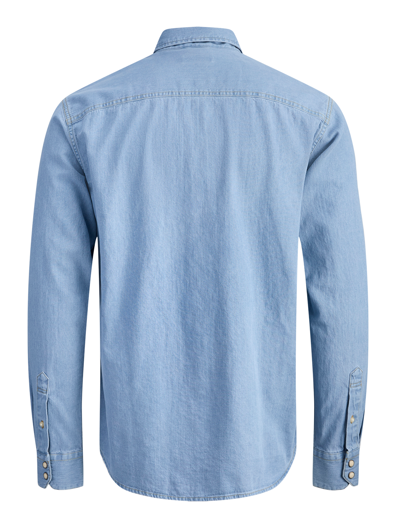 Men's Classic Regular Fit Denim Shirt with Long Sleeves