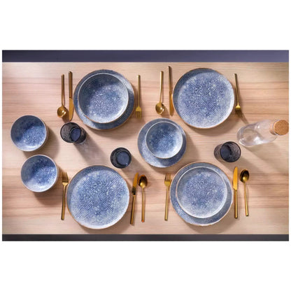 James Cooke Azure Vintage Bowl 16 cm Blue White Stoneware 2 pcs