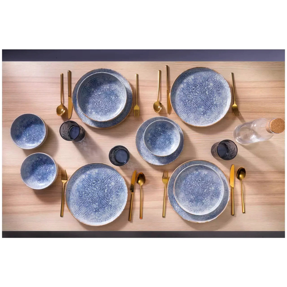 James Cooke Azure Vintage Plate 28 cm Blue White Stoneware 2 pcs