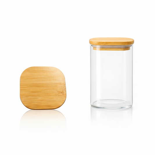 Square Glass Storage Jar